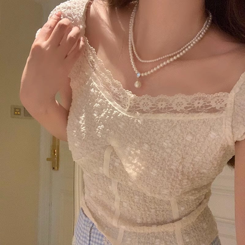 French-style Vintage Double-strand Pearl Necklace