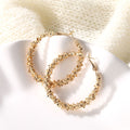 Earings Women For Gold Round Pearl Set