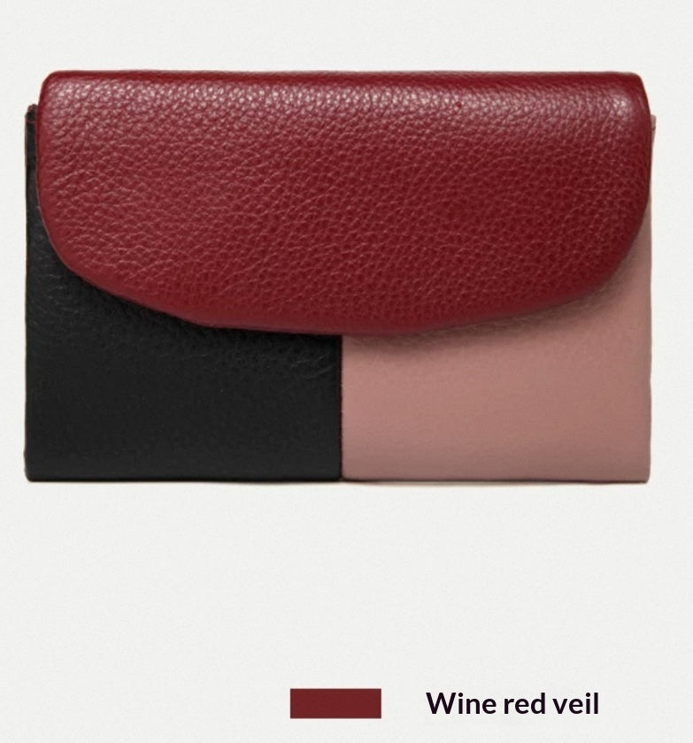 Wallet Short Stylish Women Soft Leather Texture