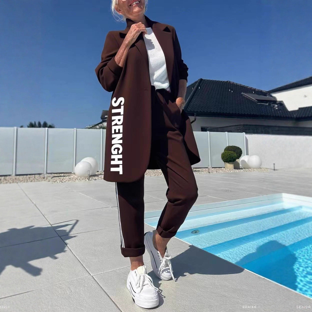 2025 Europe And America Cross Border Women's Independent Station Amazon AliExpress New Popular Ladies Letter Set Casual Women