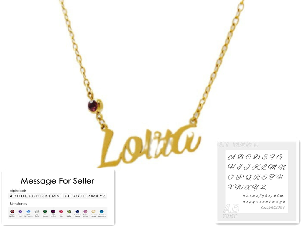 Women's Niche Design Stainless Steel Letter Name Necklace