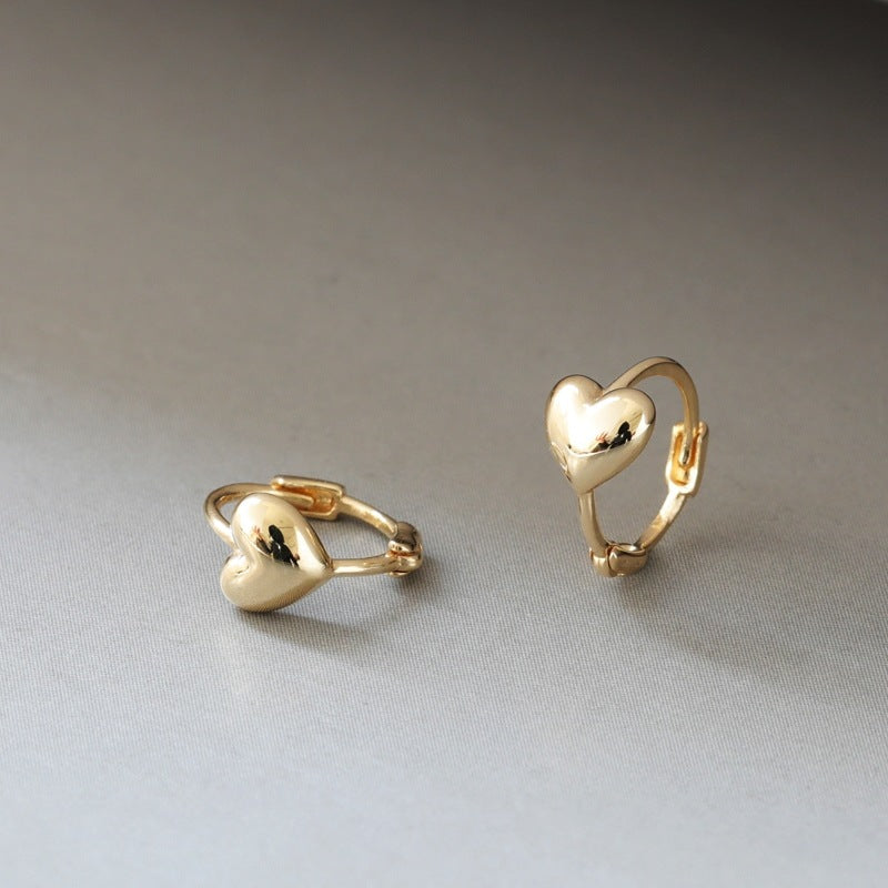 Minimalist Heart-shaped Ear Bone Clip Earrings