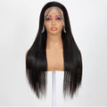 Lace Front Full Head Wigs Double Weft Long Straight Synthetic Hair Extensions