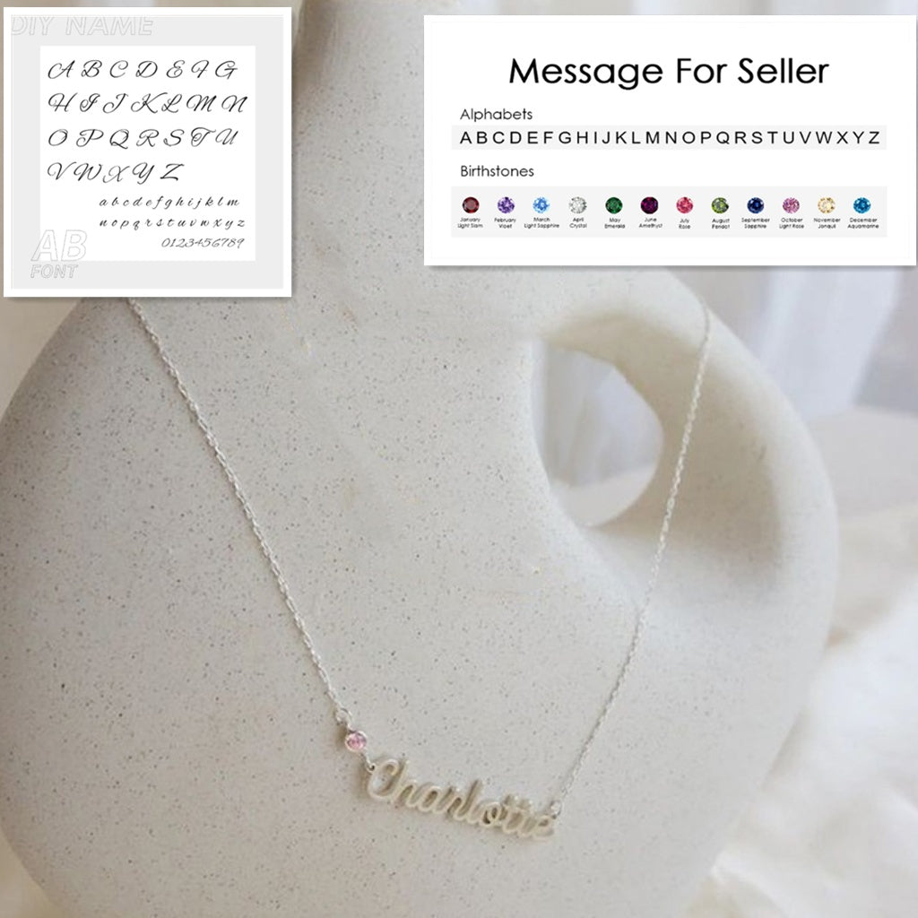 Women's Niche Design Stainless Steel Letter Name Necklace