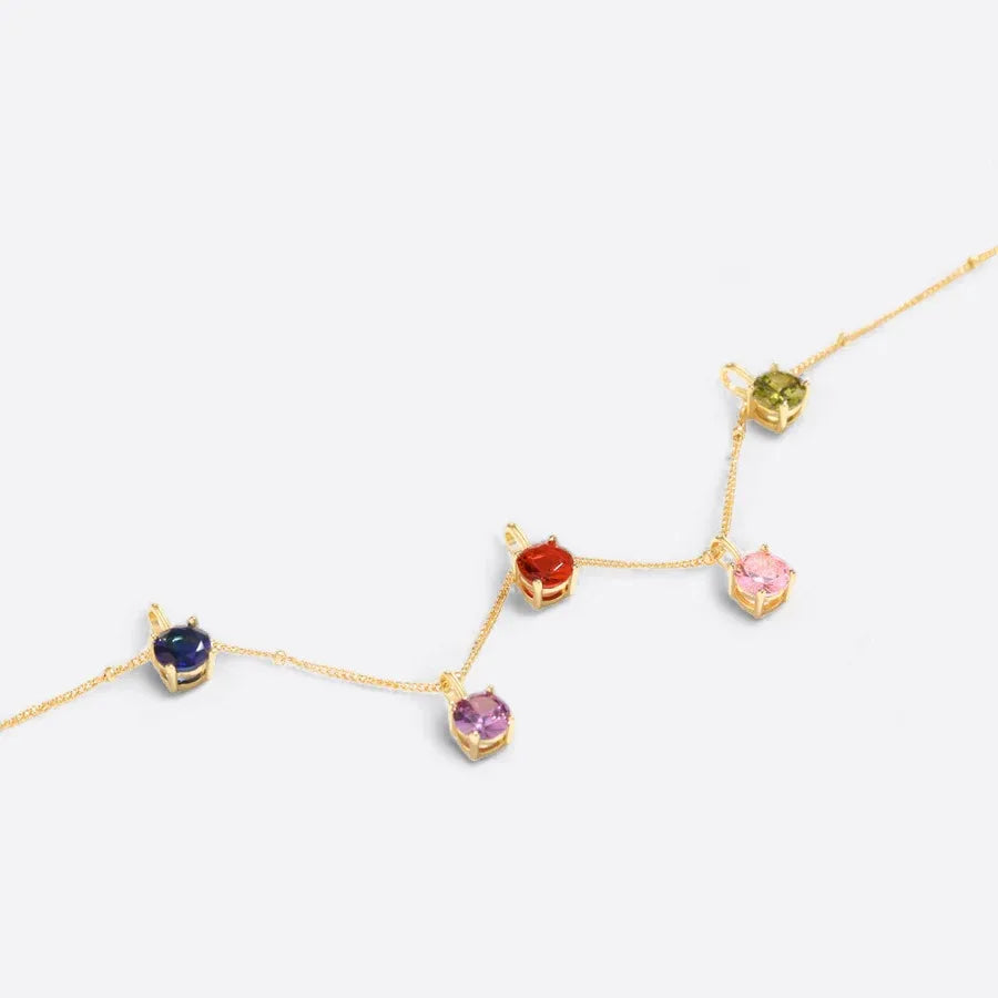 High Quality Rectangular Zirconia Necklace Stainless Steel Czech Diamond Pendant