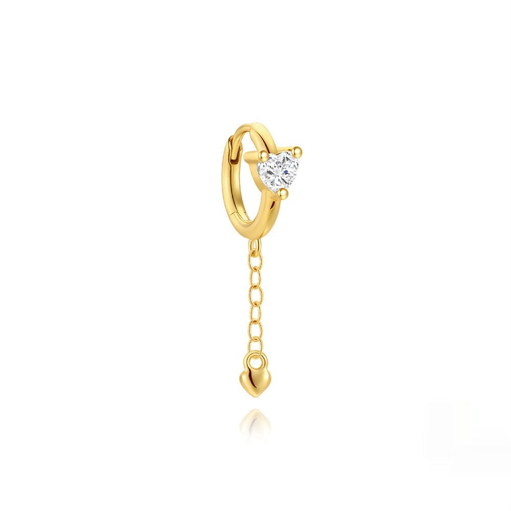 European And American-style Fashion Cross-chain Tassel Earrings