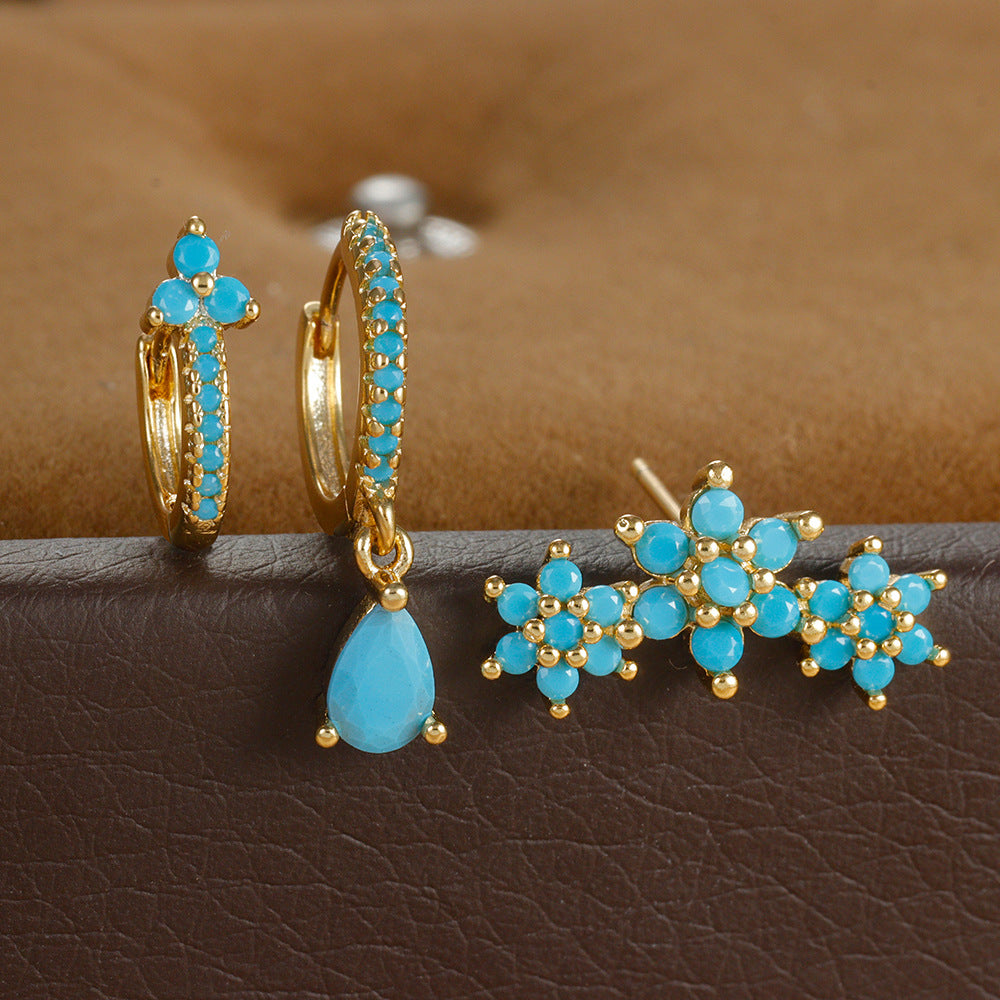 French Style Ear Clip Earings Set For Women