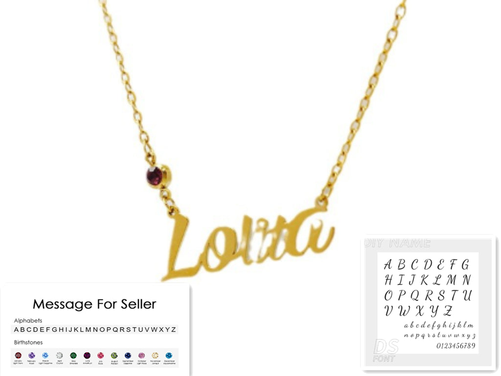 Women's Niche Design Stainless Steel Letter Name Necklace