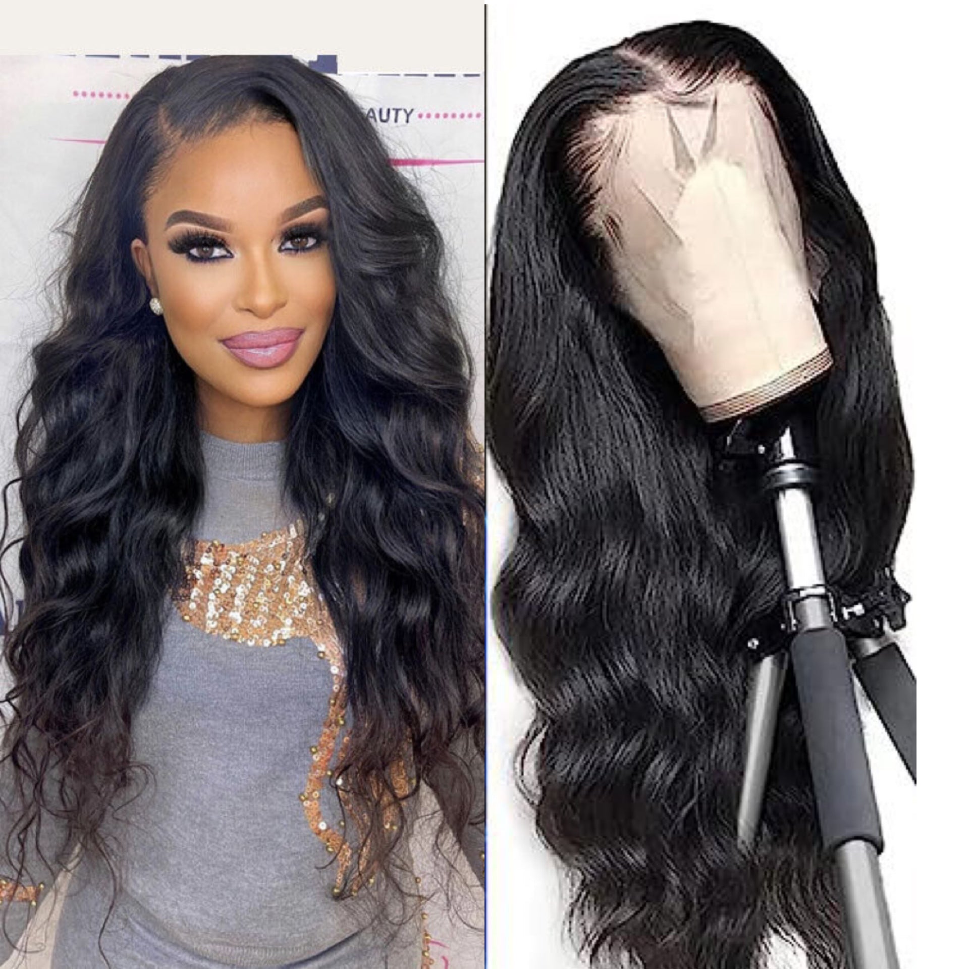 Women's Long Curly Hair Big Wave Wigs Full-head Wig