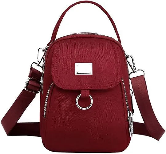 Women Crossbody Bag Nylon Messenger Bags Simple Purse For Work, Multi-pocket Storage Shoulder Handbag