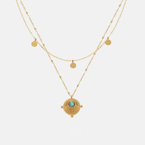 Bohemian-style Double-layer Turquoise Layered Necklace