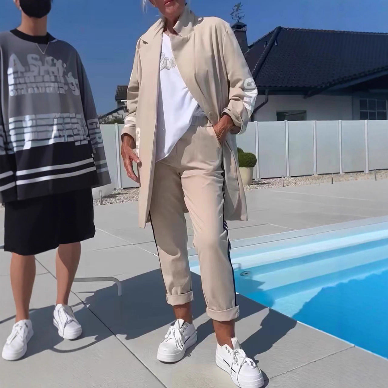 2025 Europe And America Cross Border Women's Independent Station Amazon AliExpress New Popular Ladies Letter Set Casual Women