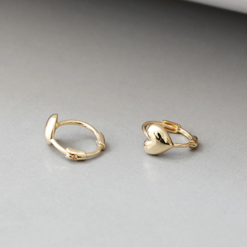 Minimalist Heart-shaped Ear Bone Clip Earrings
