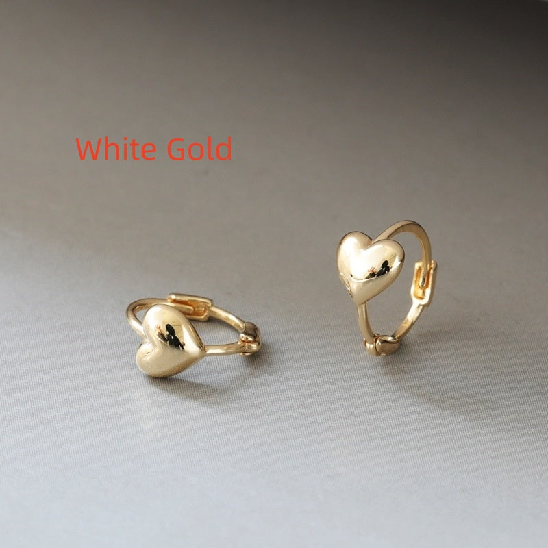 Minimalist Heart-shaped Ear Bone Clip Earrings