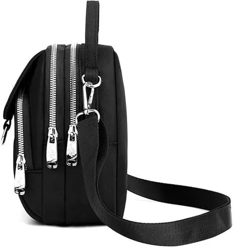 Women Crossbody Bag Nylon Messenger Bags Simple Purse For Work, Multi-pocket Storage Shoulder Handbag